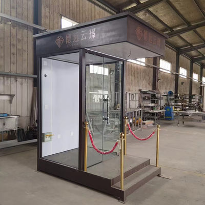 Buy Mobile Telescopic Security Booth with Wheel Design and Steel Material for Easy Relocation online manufacture