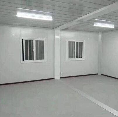 Buy 2990mm Dimensions Prefabricated Container House with Rock Wool Sandwich Panel and Anti-Theft Door online manufacture