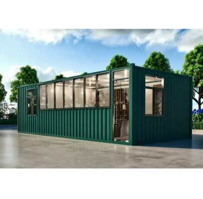 kaufen Stahlrahmen erweiterbares Containerhaus mit Glasvorhangwänden und feuerfestem Design für mobile Büros und Notunterkünfte online manufacture