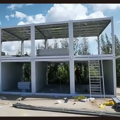 Estilo de diseño moderno Villa de acero ligero Casa de contenedores con 50 años de vida útil y aislamiento de lana de roca