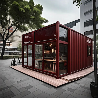 Ruime 2 slaapkamers voorgebouwd scheepvaartcontainerhuizen met tegelvloer en aluminium deuren