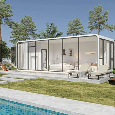 Moderno Design Estilo Corten Steel Fire Globe Modular Container de Envio Casas Para Outdoor